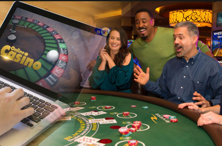 people sitting while playing at a land-based casino 